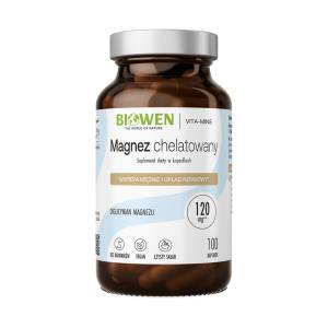 Magnez Chelatowany 850 mg Biowen 100 kaps. – Diglicynian Magnezu