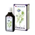 Diochi Gerocel 50 ml – butelka i opakowanie ziołowych kropli z czarnuszką, ashwagandhą, lapacho i kocim pazurem