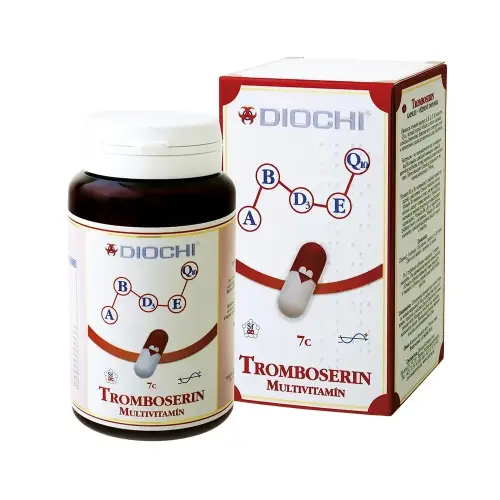 Diochi Tromboserin 80 kapsułek – multiwitamina z koenzymem Q10, HMB i ekstraktami roślinnymi