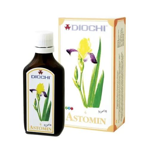 Diochi Astomin 50 ml krople na trawienie i układ pokarmowy – butelka i opakowanie