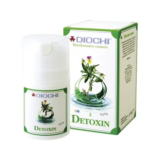 Diochi Detoxin krem regenerujący do suchej skóry i masażu 50 ml – butelka z pompką i opakowanie