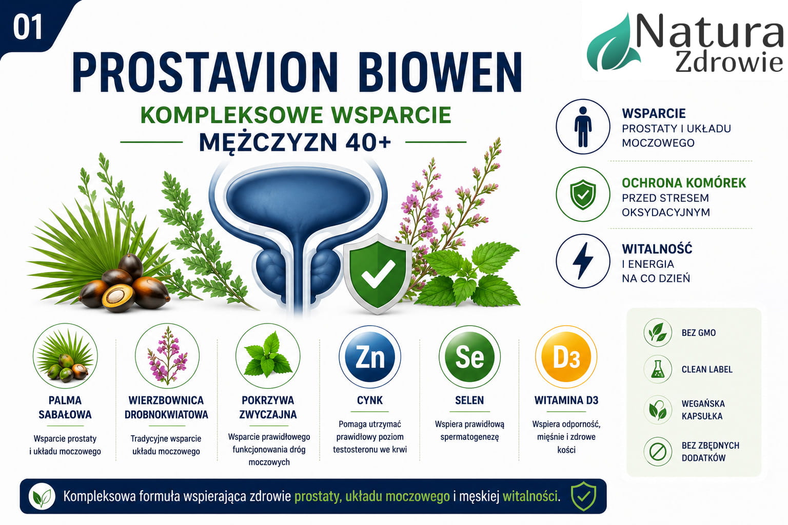 Prostavion Biowen – kompleksowe wsparcie prostaty, układu moczowego i męskiej witalności.