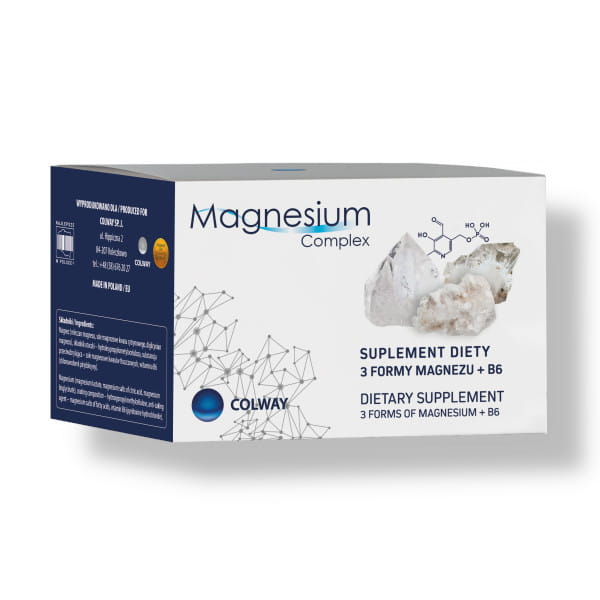 Магний Colway Magnesium Complex, три формы магния, с витамином B6, капсулы
