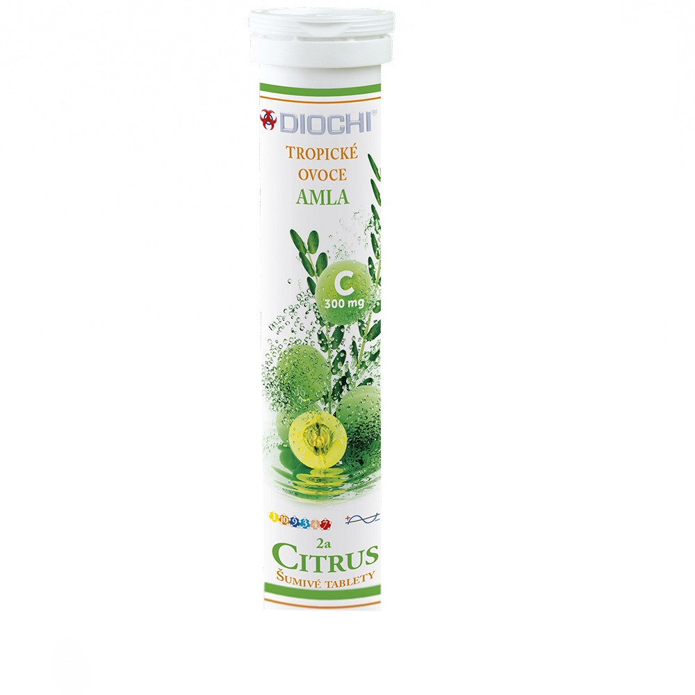 Витамин C Diochi Vitamin Citrus, 500 мг, с амлой, цитрус, шипучие таблетки, 20 шт